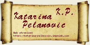 Katarina Pelanović vizit kartica